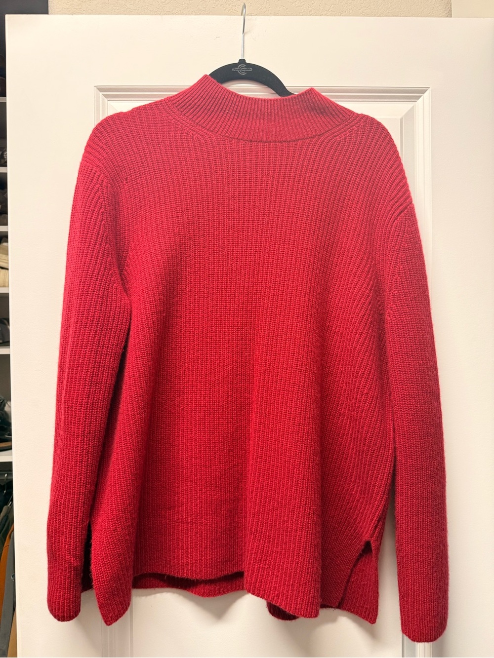 Banana Republic 100% Cashmere Red Turtleneck Sweater
